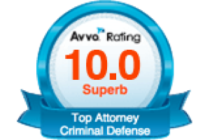 Avvo Rating 10 / Top Attorney Criminal Defense - Badge